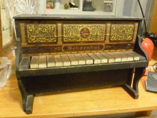 Antique Schoenhut Childs Wooden Toy Piano Early 1900s