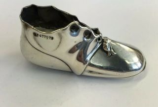 Antique Levi & Salaman Solid Silver (Weighted) Shoe/Boot Pin Cushion A/F 3