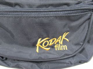Vintage Embroidered Kodak Film Black Fanny Pack 3 Pocket Camera Bag Case Photo 2