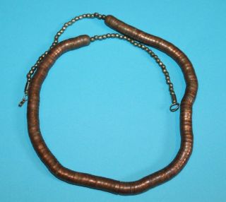31 " Massive Heavy Vintage Arts & Crafts Necklace Made Of Copper Toned Metal