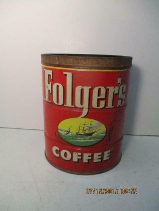 Vintage 2 Lb.  Folger 