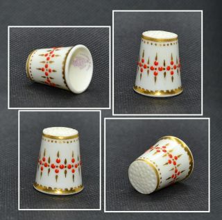 Rare Antique Royal Worcester Handpainted Thimble 19th Century