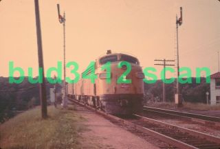 Milw Milwaukee Road Fp7 103c At Wisconsin Dells Wi 1964 Duplicate Slide