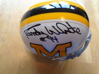 Randy White 94 Autographed U.  Of Maryland Mini Football Helmet S/h