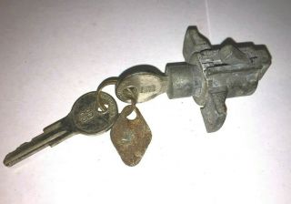 Vtg Glovebox Glove Box Lock Push Button Dpcd Keys Mopar 1940s 1950s ????