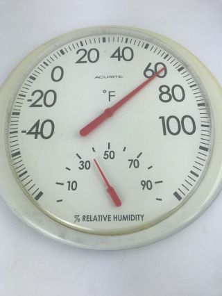 Vintage Acu - Rite Outdoor/indoor Thermometer Relative Humidity Oval