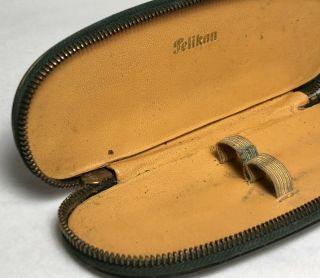 Pelikan Green & Gold Vintage Pen Pouch For Two Pens 1960 