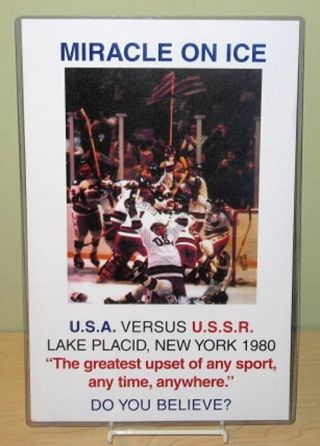 U.  S.  Hockey Team 1980 Miracle On Ice 11x17 Poster