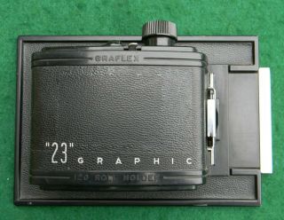 Vintage Graflex Graphic 23 120 Roll Film Back For 4x5 Camera
