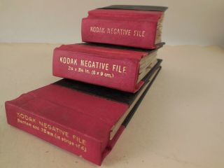 3 Vtg Kodak Negative File W/ Negatives 1950 