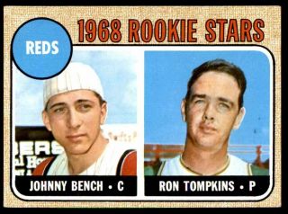 1968 Topps 247 Johnny Bench Reds Rookie Rc Ex - Mt To Ex - Mt,
