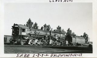5j795 Rp 1940s Sp Southern Pacific Railroad Engine 4034 Alturas Ca