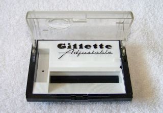 Vintage Gillette Fat Boy Adjustable Double Edge Safety Razor Plastic Case Only