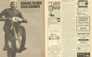 1969 Kawasaki F21m 238cc Scrambler Road Test - 6 - Page Vintage Motorcycle Article