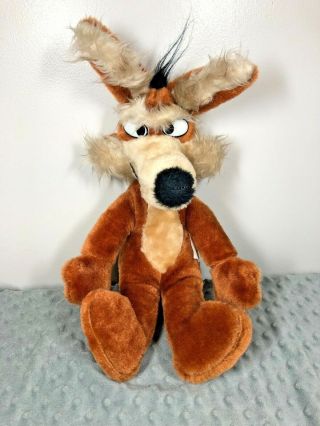 Vintage 1971 Wile E Coyote Warner Roadrunner Plush 19 " By Mighty Star