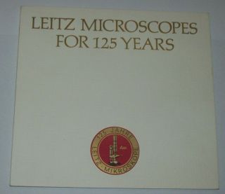 Vintage Book For The History Of 125 Years Leica Leitz Microscopes -