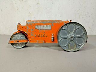 Vintage Hubley Kiddie Toy Diesel Road Roller Steam Roller 480 Diecast 1950s 2