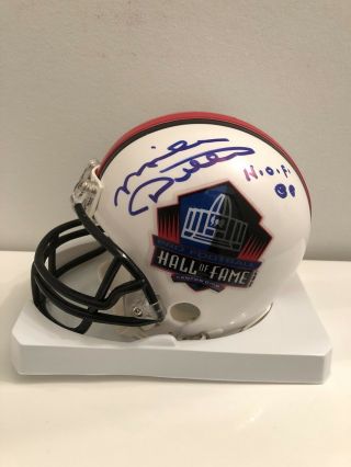 Mike Ditka “H.  O.  F.  88” Signed Pro Football Hall Of Fame Mini Helmet w/Pic 2