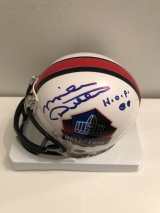 Mike Ditka “H.  O.  F.  88” Signed Pro Football Hall Of Fame Mini Helmet w/Pic 3