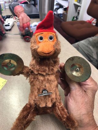Vintage Wind Up Mechcanical Monkey with Cymbals 3