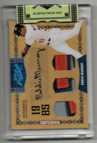 2008 Playoff Prime Cuts Auto Eddie Murray Authentic Game Worn Jersey Relic /2