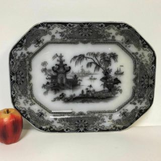 Antique Ironstone Mulberry Transferware Platter,  F&w Co.  “corean”