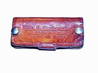 Vintage Leather Key Case Theo.  F.  Eberhardt Chyrsler & Dodge Dealership Egypt Pa