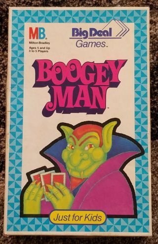 H - T - F Vintage Boogey Man Card Game 1987 Monster Big Deal Games Milton Bradley