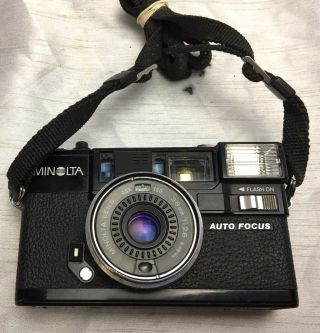 Vintage Minolta Hi - Matic Af2 35mm Film Point & Shoot Camera