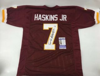 Autographed/signed Dwayne Haskins Custom Washington Redskins Jersey Osu Jsa Xl