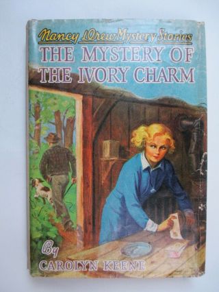 Vintage Book Hardcover 1936 Nancy Drew Stories The Mystery Of The Ivory Charm