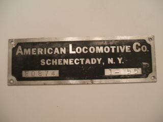 F De P American Locomotive Rsd5 Sheet Rectangle Builders Plate
