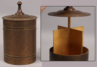 Antique Tiffany Studios 1866 Desktop Bronze Cigarette Holder Dispenser