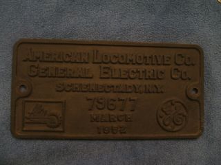 York Central Alco - Ge Rs3 8310 Cast Iron Builders Plate