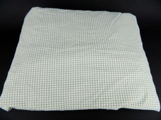 Vintage Ralph Lauren Small Thyme Green & White Gingham Check Queen Fitted Sheet
