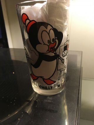 Vintage 1976 Pepsi Cartoon Glass Chilly Willy 5 Inch Collector Series