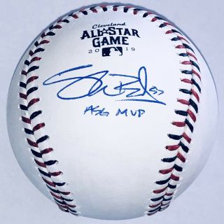 Shane Bieber Autograph Cleveland Indians Signed 2019 All - Star Game Baseball Bas
