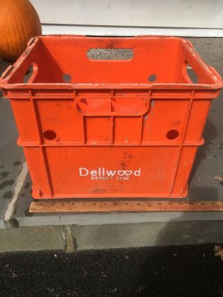 Vintage Dellwood Plastic Milk Bottle Box Deposit Crate Retro Storage