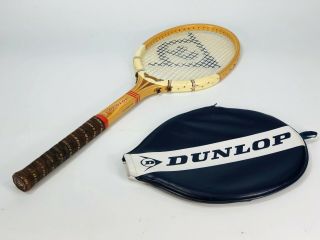 Dunlop Maxply Fort John Mcenroe Wood Vintage Tennis Racquet L3 With Cover Racket