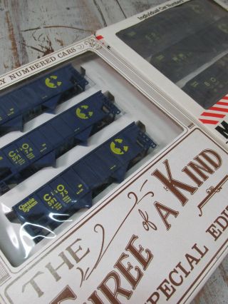 6 Pc Vintage Nos Ho Scale 3 Of A Kind Chessie C & O Railroad Hopper Car Kits