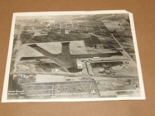 Vintage 8 X 10 Black & White Photo View Of Burbank Airport Undeveloped