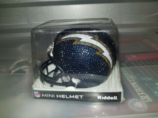 Swarovski Crystal San Diego Chargers Mini Football Helmet - One Of A Kind
