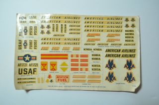 Vintage Marx American Airlines International Jetport Decal Sheet