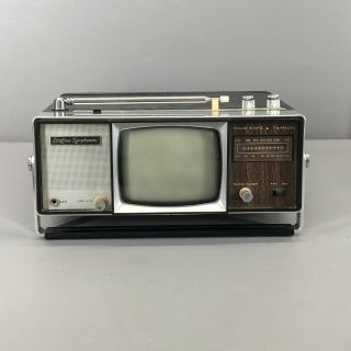 Vintage Longines Symphonette Model Ltv - 77a Portable Radio Tv Combo