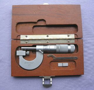 Vtg Brown & Sharpe No.  176 Multi Anvil Polymike Mcrometer W/ Wood Case
