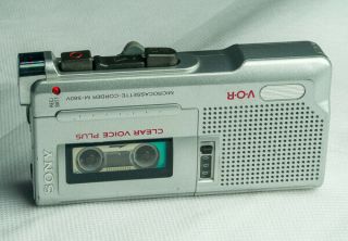 Vintage Sony M - 560v Microcassette Recorder Vor Clear Voice Plus &