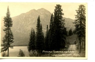 Pyramid Mountain - Jasper National Park - Canada - Rppc - Real Photo Vintage Postcard