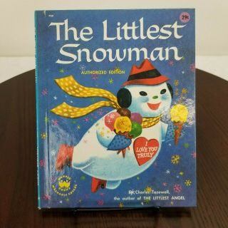 The Littlest Snowman By Charles Tazewell Vintage 1956 Hardcover Wonder Books