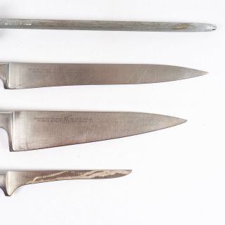 Vintage Zwilling J A Henckels TWIN 4 - Piece Knife Set Friodur Solingen Germany 3