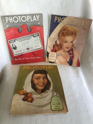 Vintage Photoplay Combined With Movie Mirror Betty Hutton,  Jennifer Jones & More